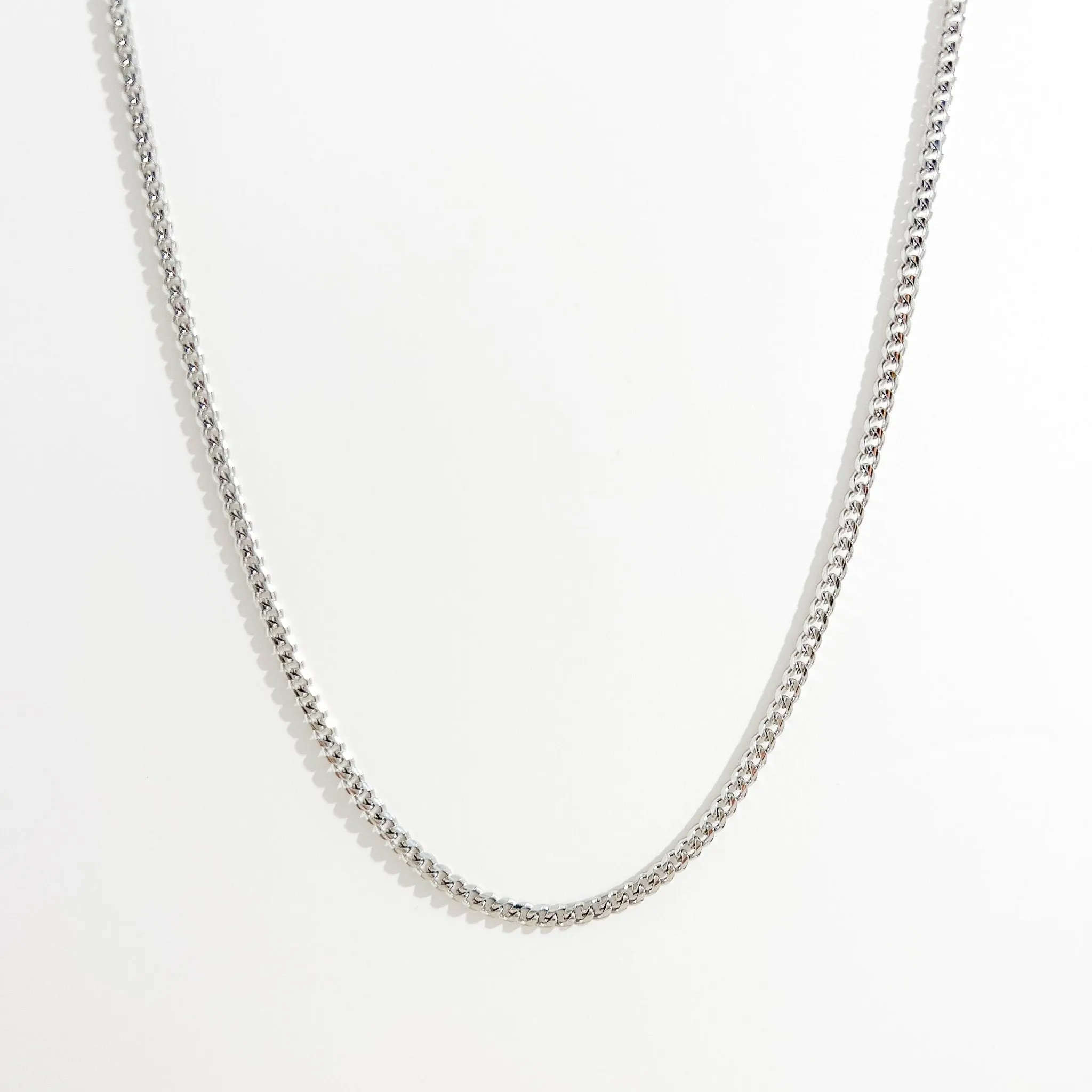 Thin Curb Silver Chain (Unisex) sold by Flaire & Co.
