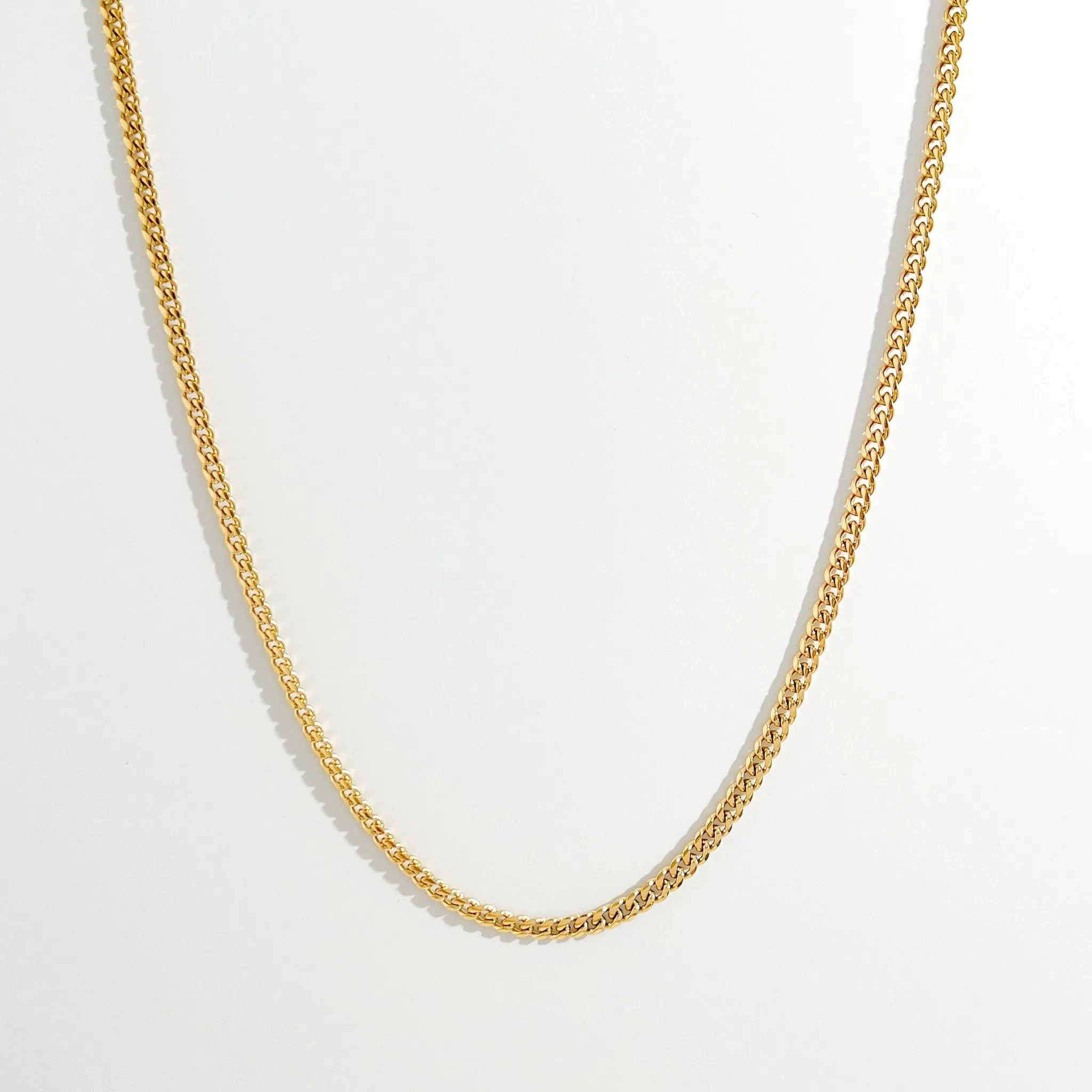 Thin Curb Gold Chain (Unisex) sold by Flaire & Co.