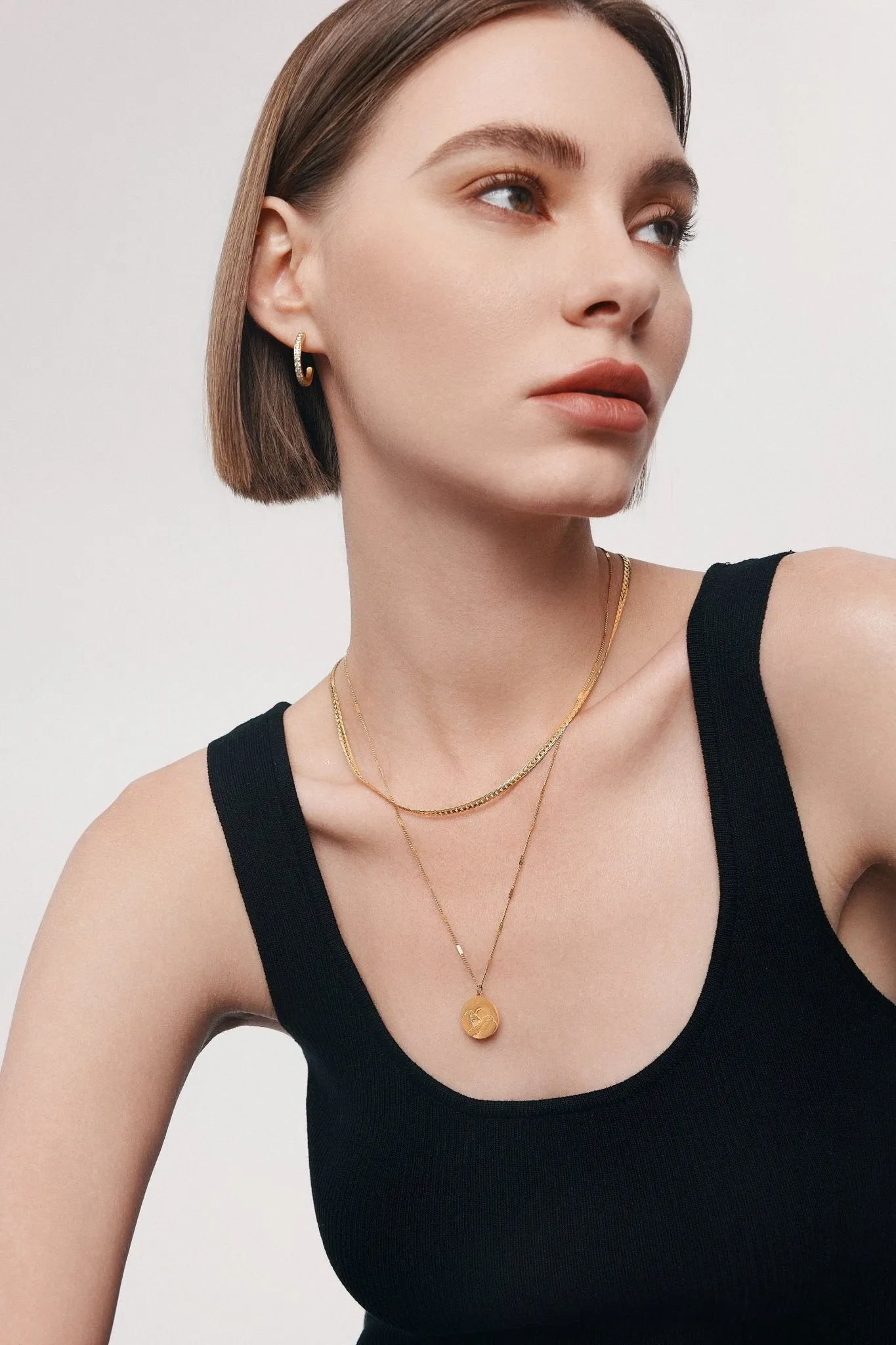 Everyday Medium CZ Hoops sold by Flaire & Co. product image thumbnail 2