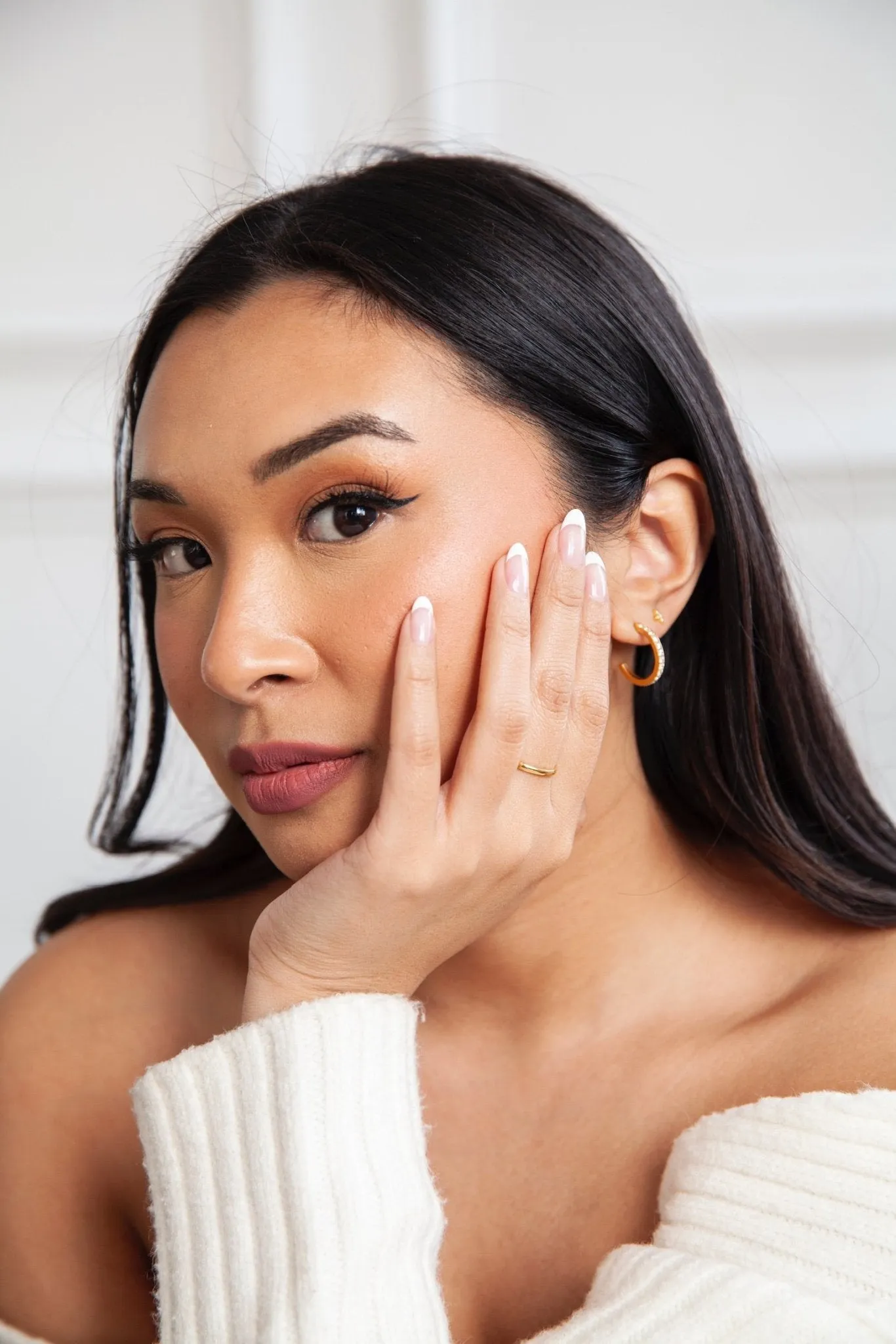 Everyday Medium CZ Hoops sold by Flaire & Co. product image thumbnail 3