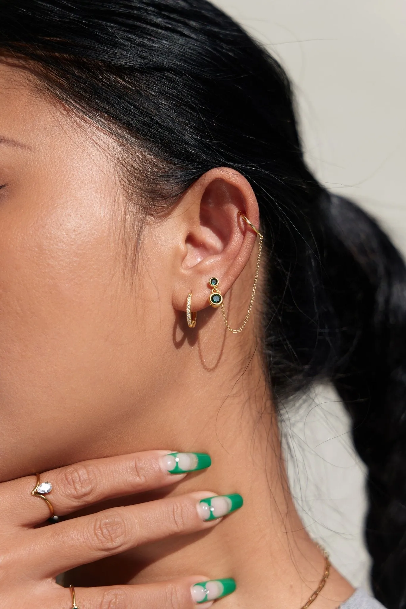 Chain Cuff Stud Jacket in Gold sold by Flaire & Co. product image thumbnail 3