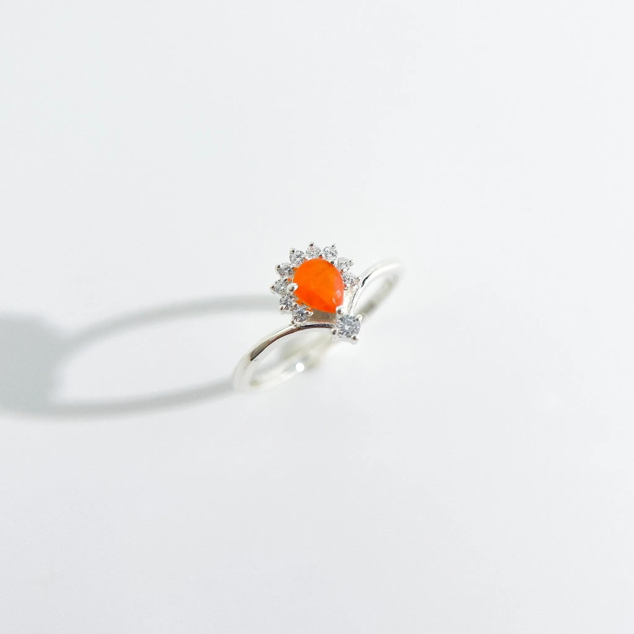 Adena Mexican Fire Opal Sterling Silver Ring sold by Flaire & Co. product image thumbnail 2