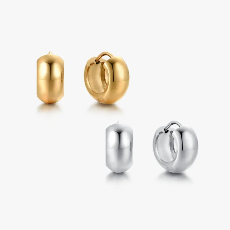 Thick Huggie Earrings (Unisex) sold by Flaire & Co.