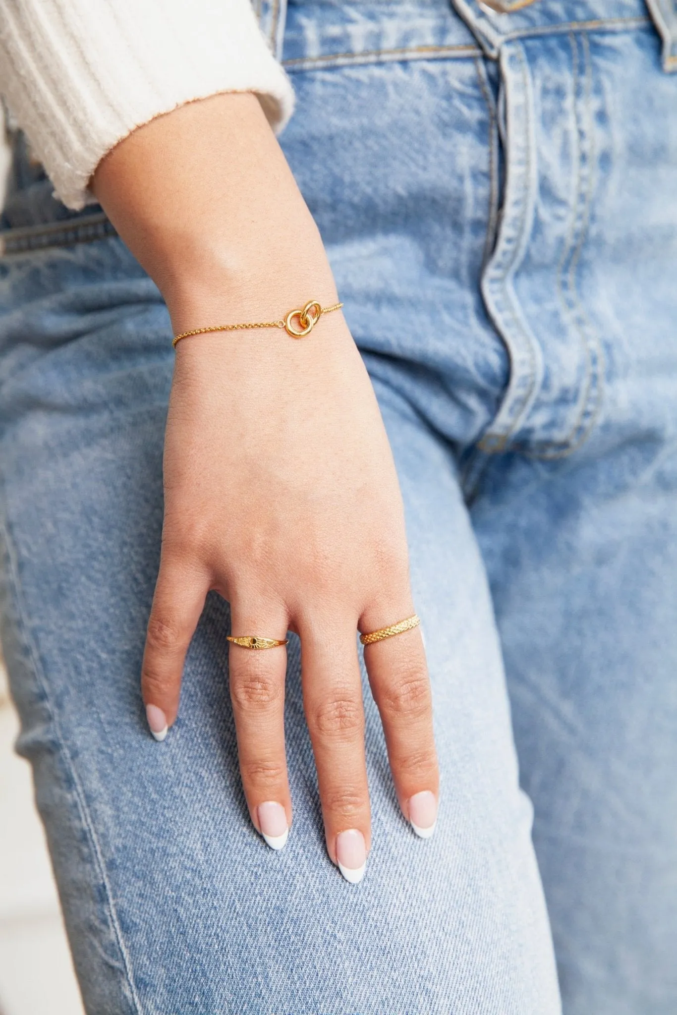 Thin Weave Gold Ring sold by Flaire & Co. product image thumbnail 3