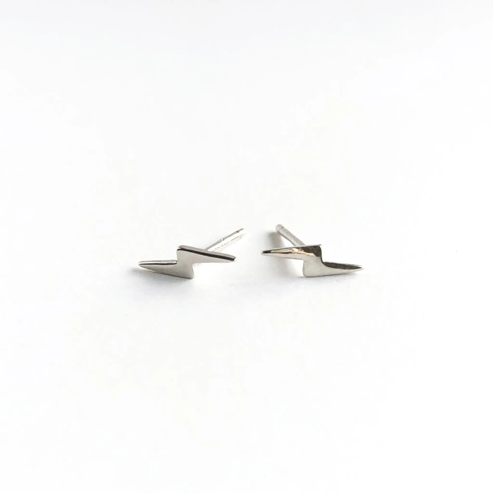 Lightning Bolt Sterling Studs in Silver sold by Flaire & Co.