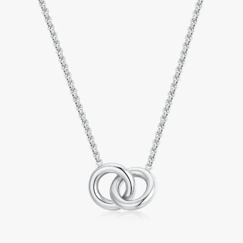 Twin Souls Necklace in Silver sold by Flaire & Co.