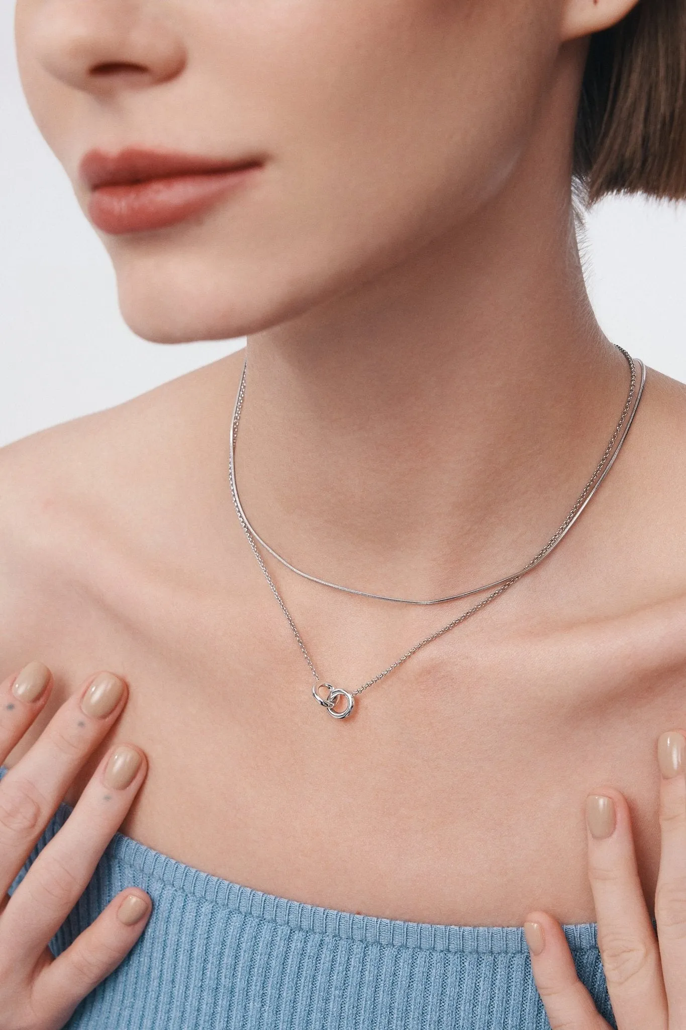 Twin Souls Necklace in Silver sold by Flaire & Co. product image thumbnail 2