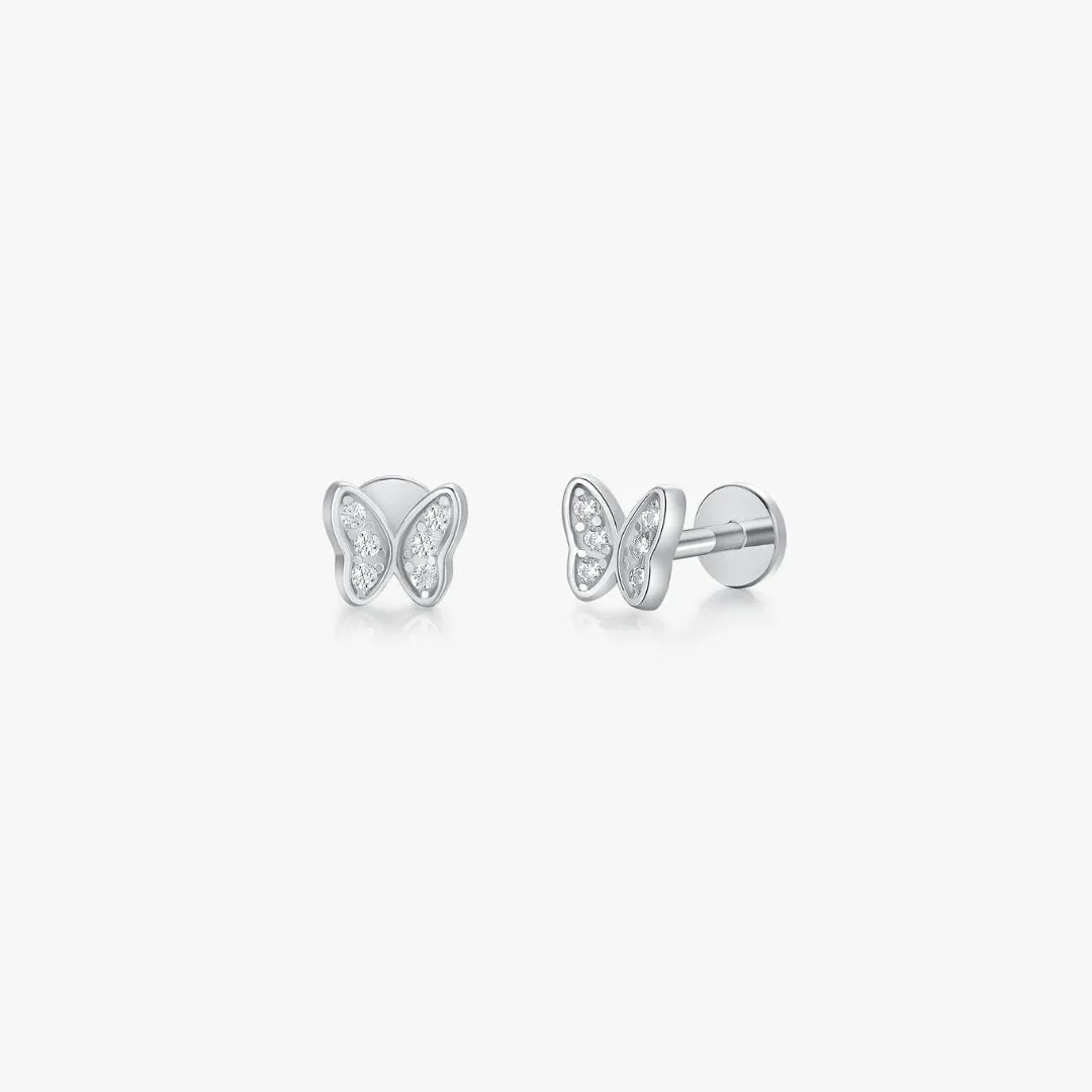 Butterfly Threadless Flat Back Studs sold by Flaire & Co. product image thumbnail 5