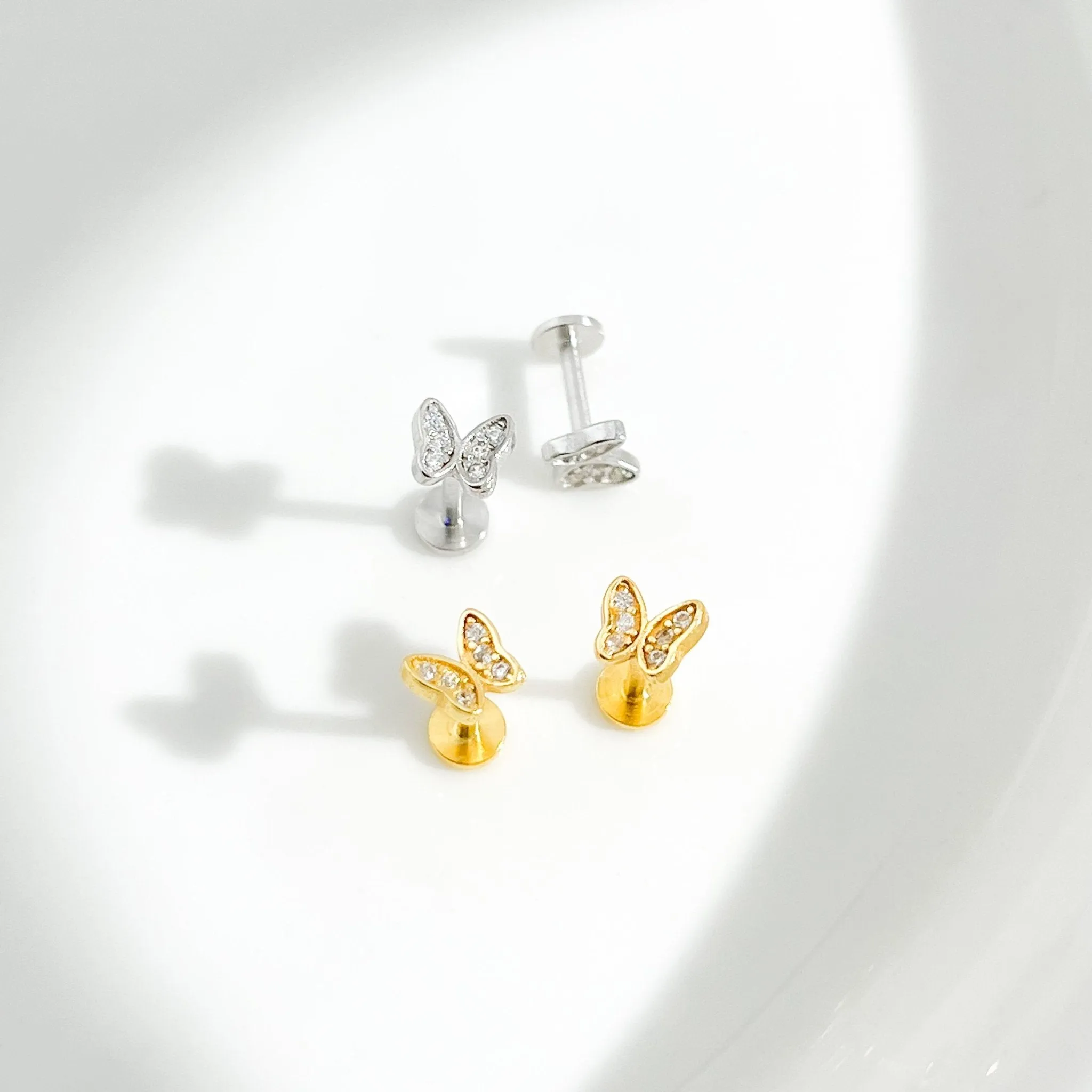 Butterfly Threadless Flat Back Studs sold by Flaire & Co. product image thumbnail 3