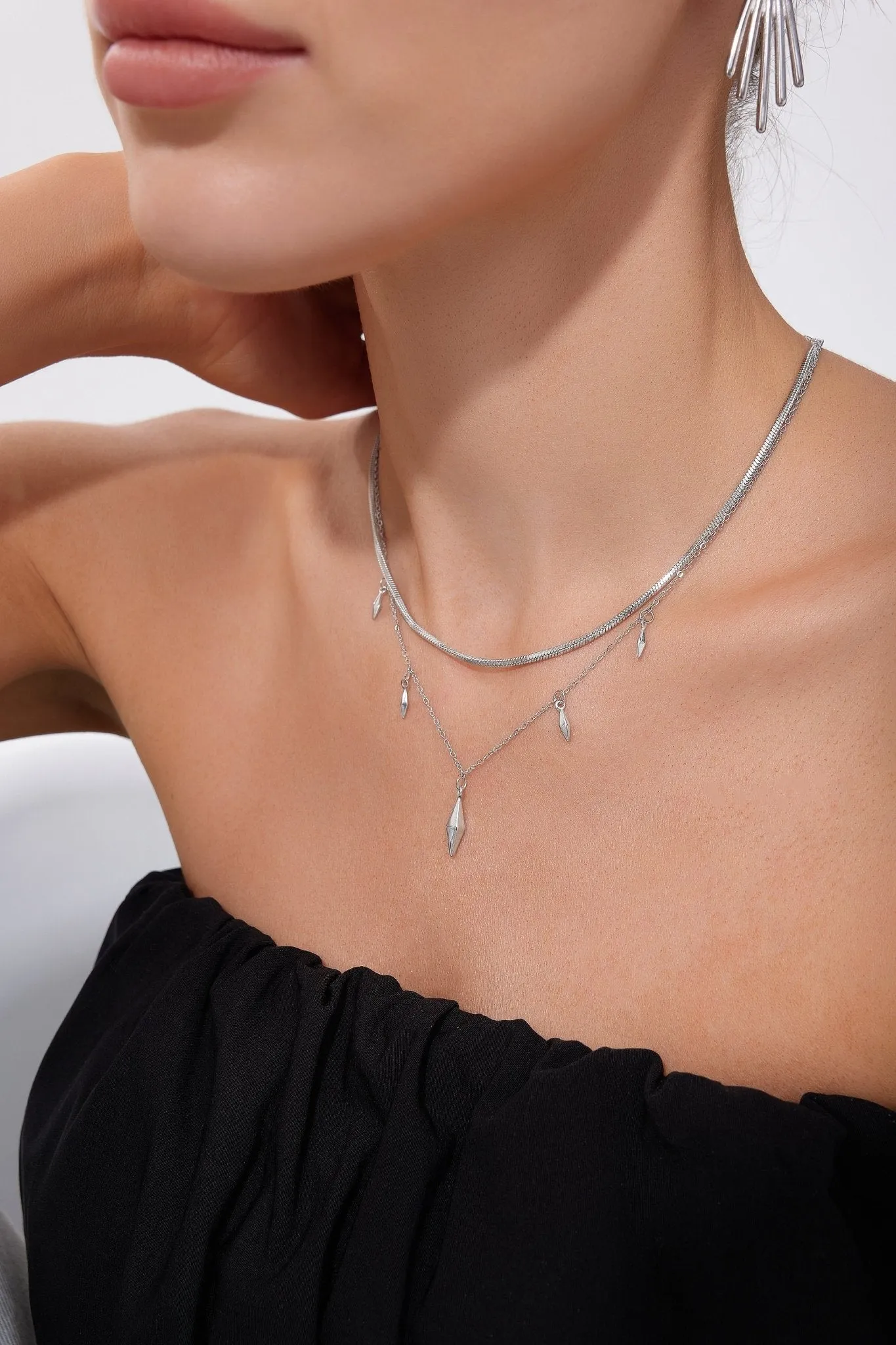 Geometric Drop Necklaces (Greek Inspired Collection) sold by Flaire & Co. product image thumbnail 4