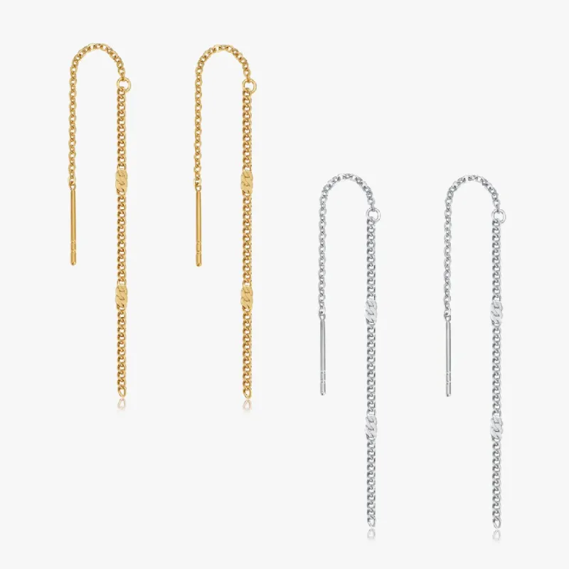 Hammered Threader Earrings sold by Flaire & Co.