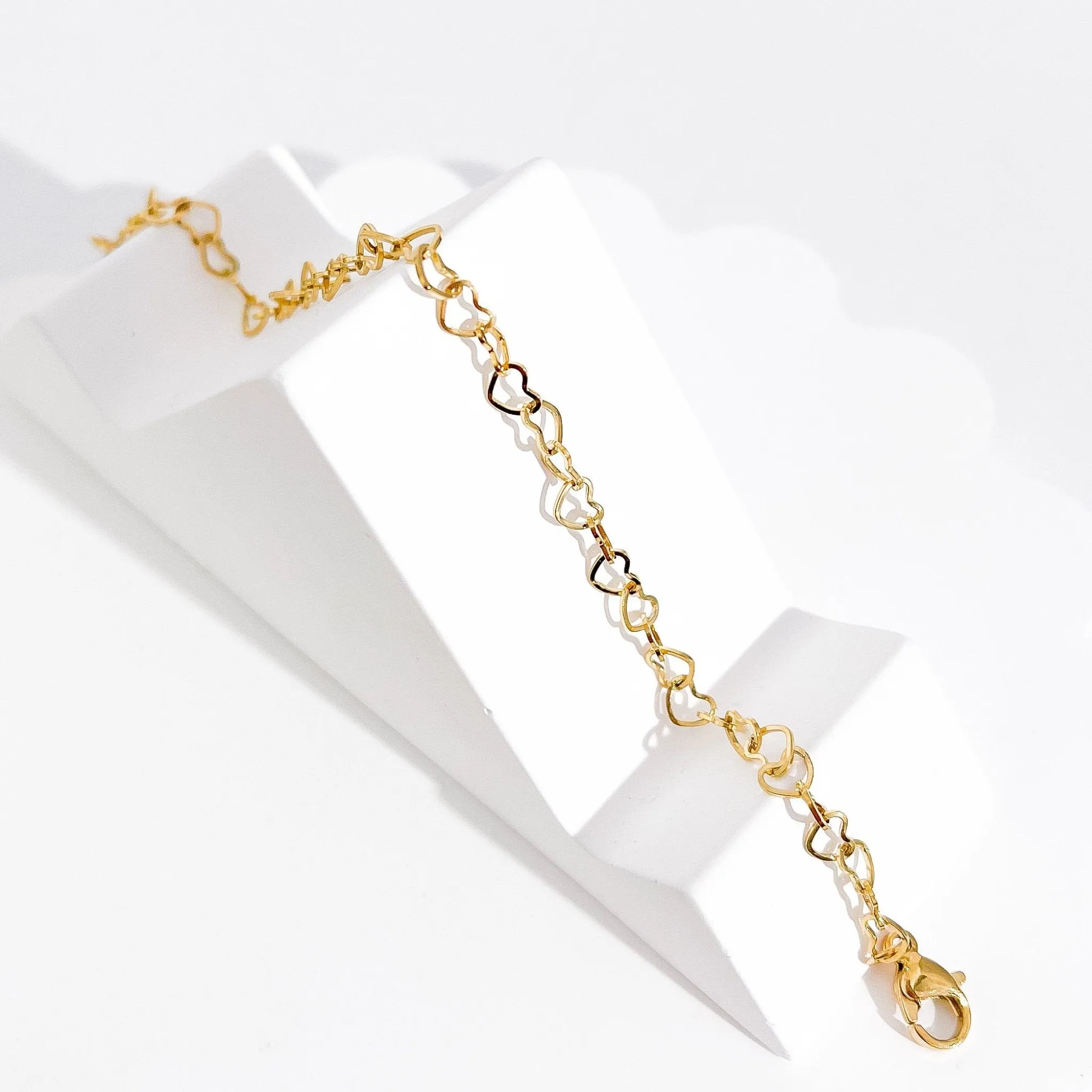 Celia Heart Chain Bracelet sold by Flaire & Co. product image thumbnail 5