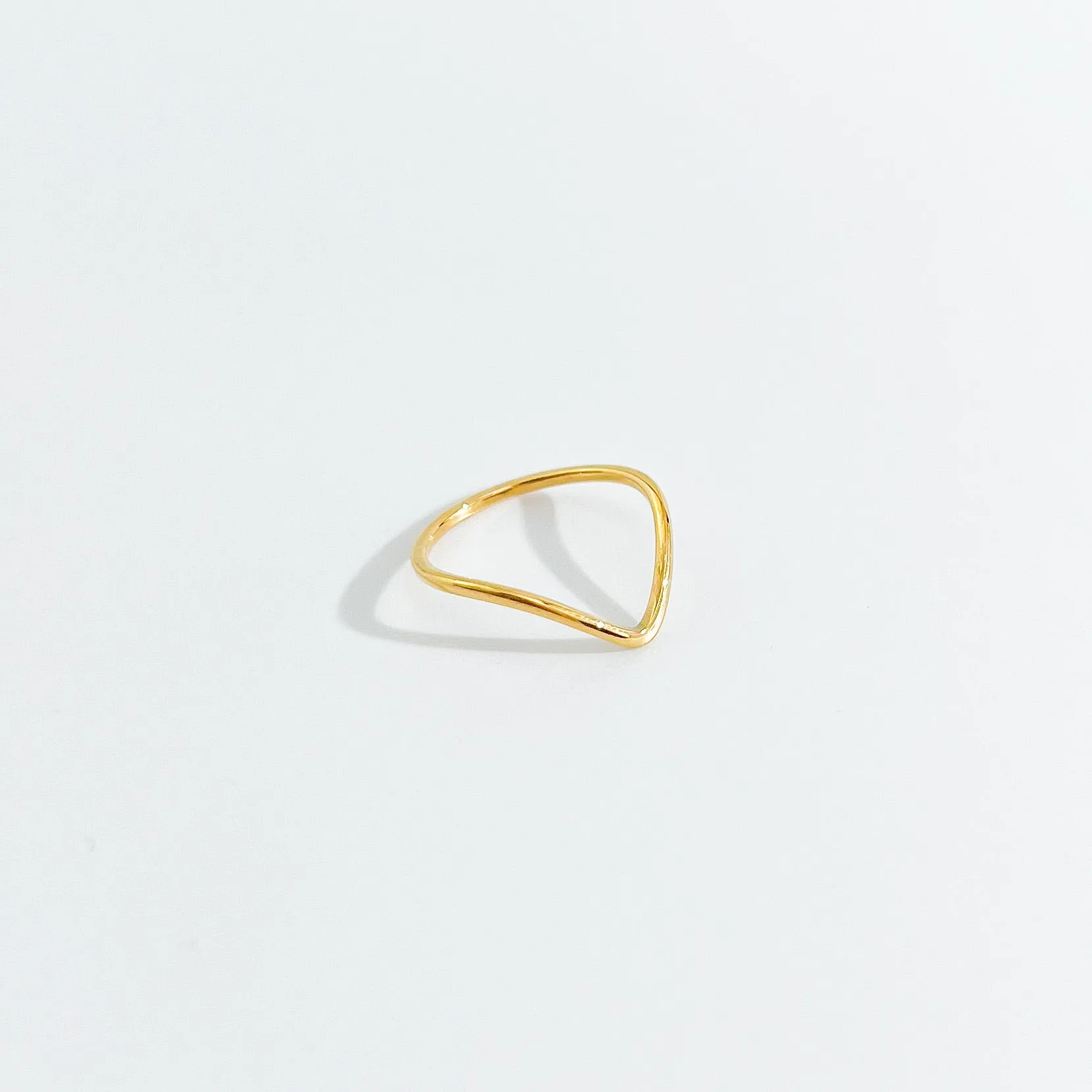 V Stacker Gold Ring sold by Flaire & Co. product image thumbnail 3