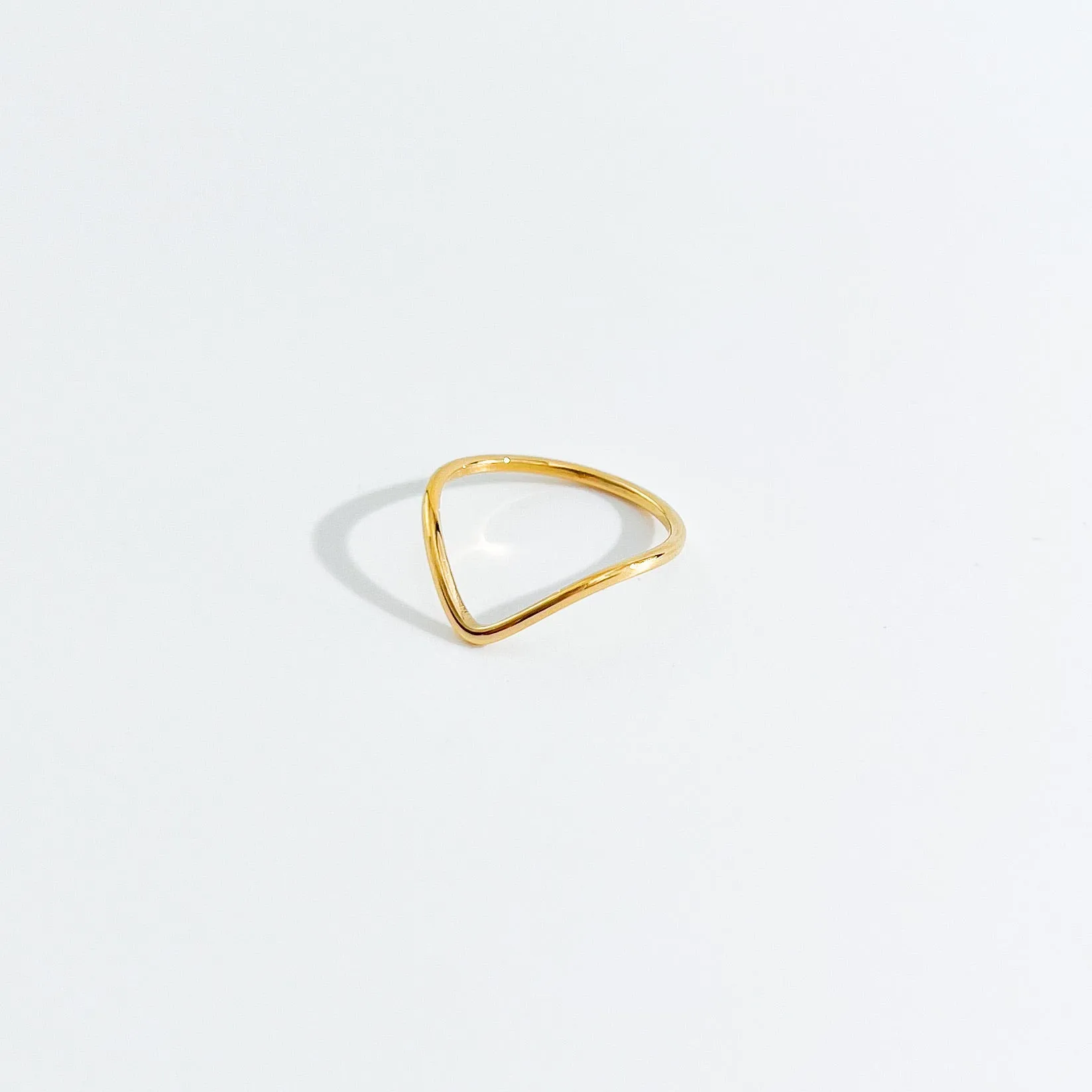 V Stacker Gold Ring sold by Flaire & Co. product image thumbnail 4