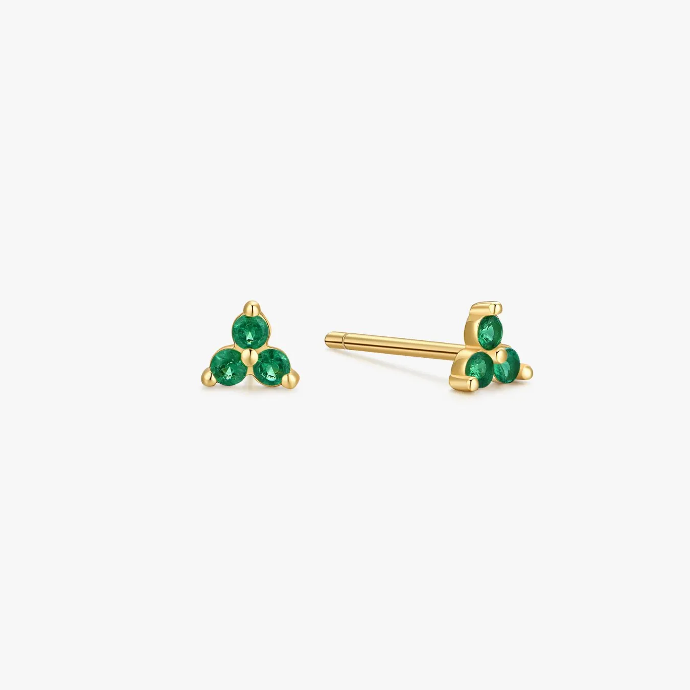 Green Twinkle Studs in Gold sold by Flaire & Co.