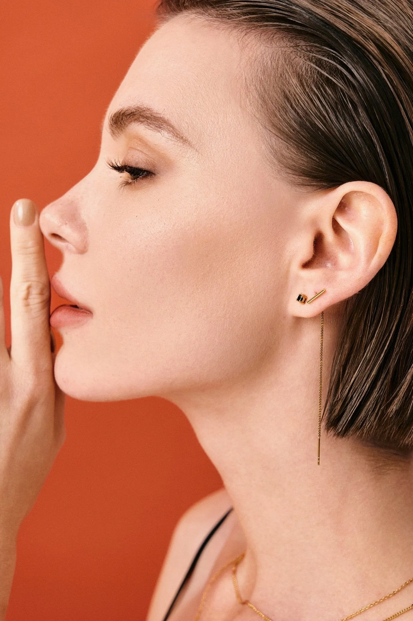 Simple CZ Studs in Gold sold by Flaire & Co. product image thumbnail 4