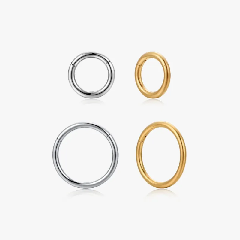 Titanium Clicker Hoops (Single) sold by Flaire & Co.