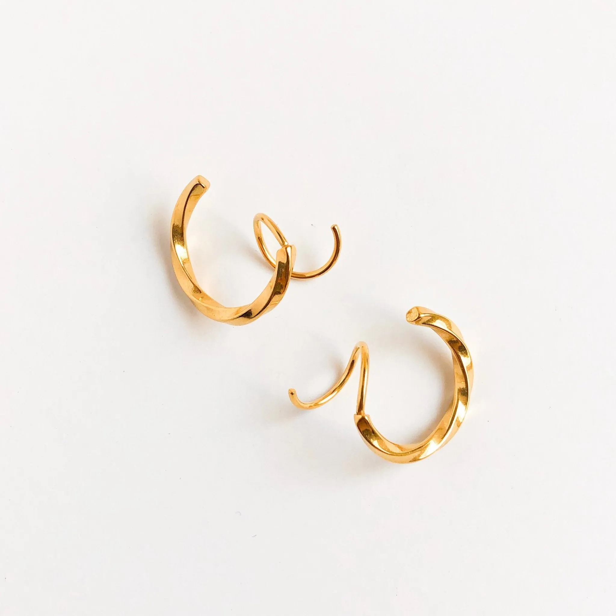 Julissa Faux Double Hoop Earrings sold by Flaire & Co.