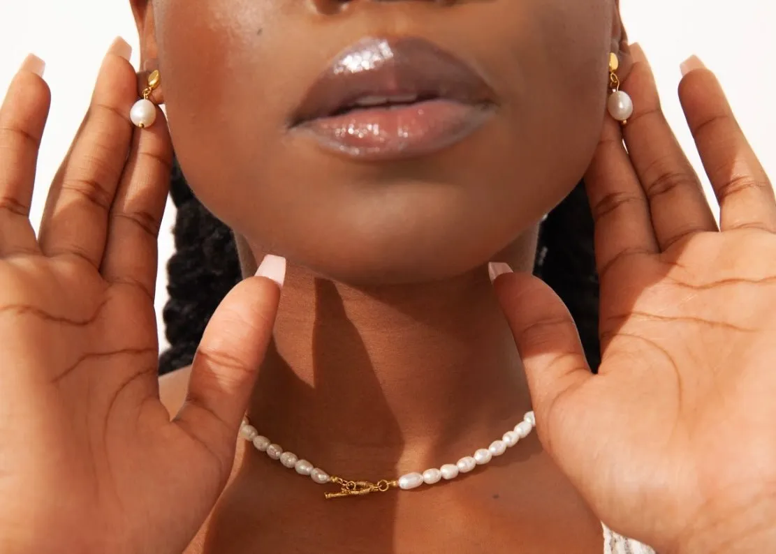 Geneva Pearl Earrings sold by Flaire & Co. product image thumbnail 2