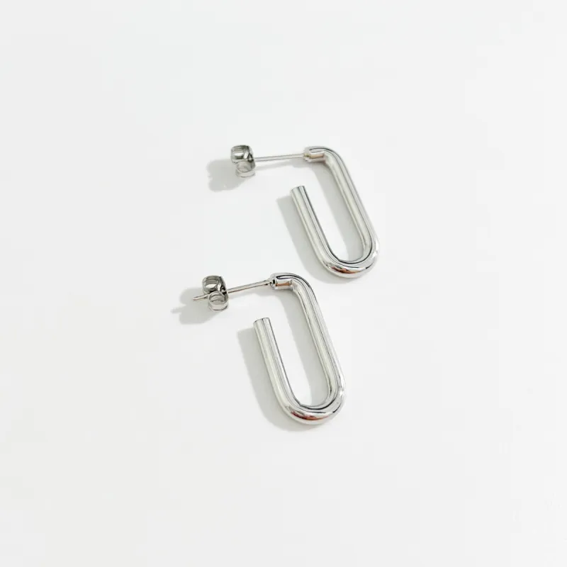 Oval Earrings in Silver sold by Flaire & Co.