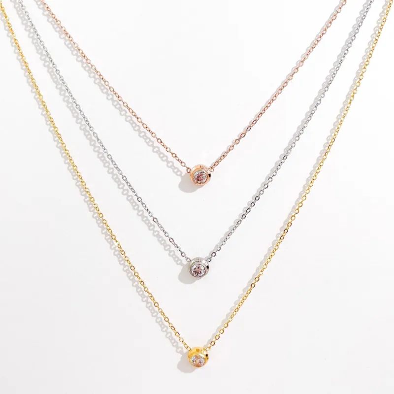 Single Gem Necklace sold by Flaire & Co.