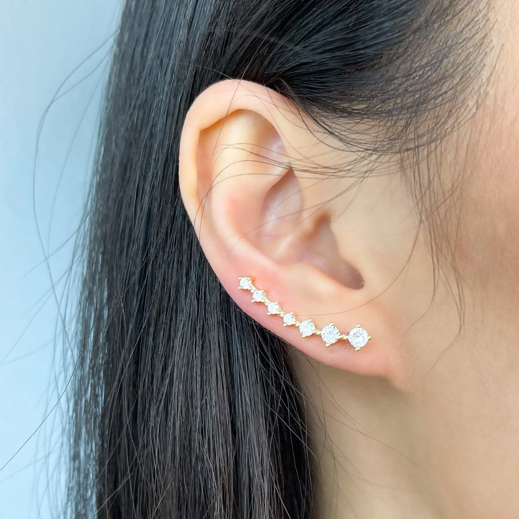 Kaylee Sterling Ear Climbers in Silver sold by Flaire & Co. product image thumbnail 2