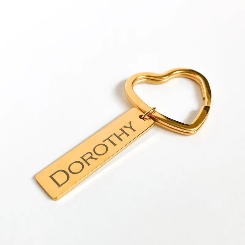 Customized Heart Key Chain sold by Flaire & Co.