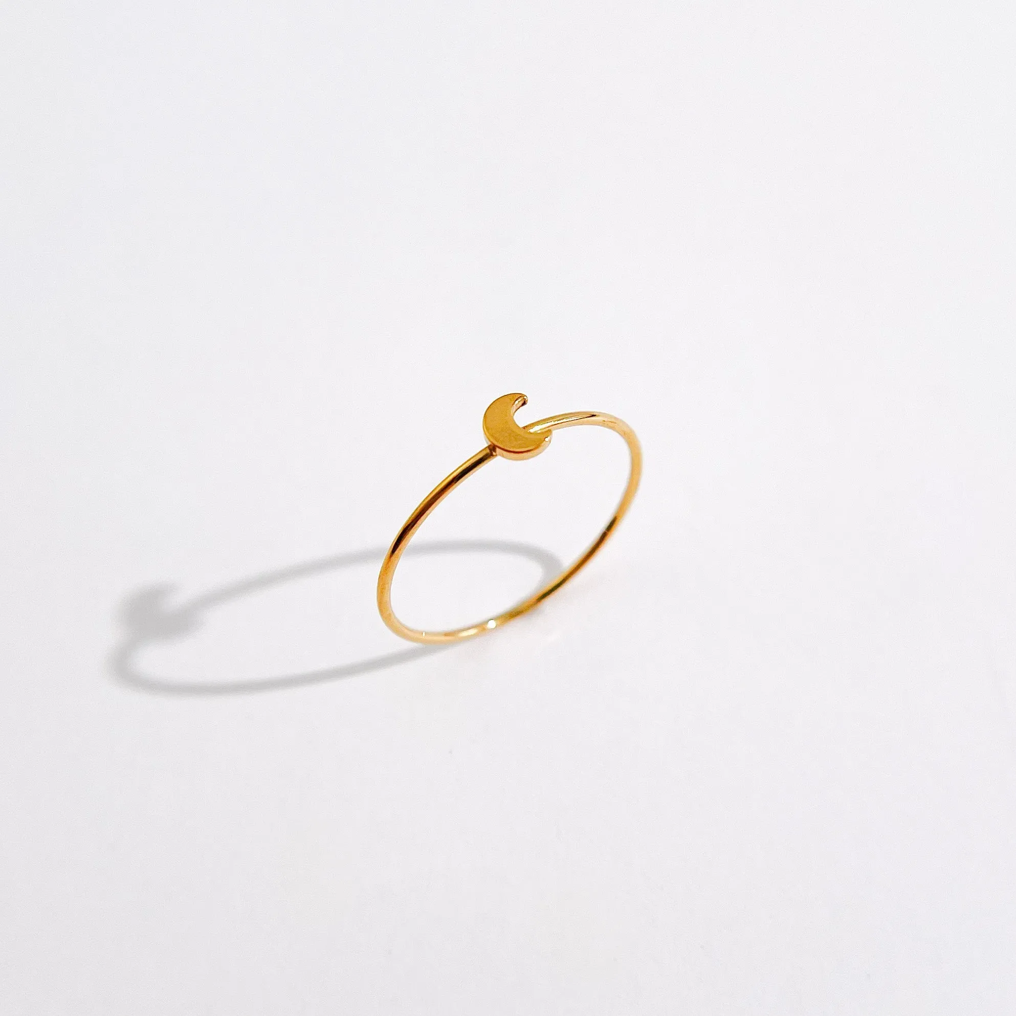 Dainty Moon Ring in Gold sold by Flaire & Co.