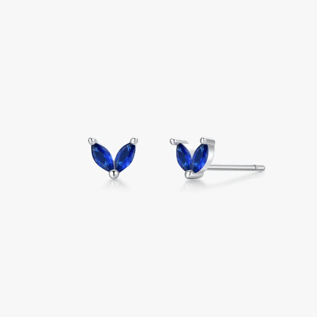 Blue Sprout Sterling Studs in Silver sold by Flaire & Co.