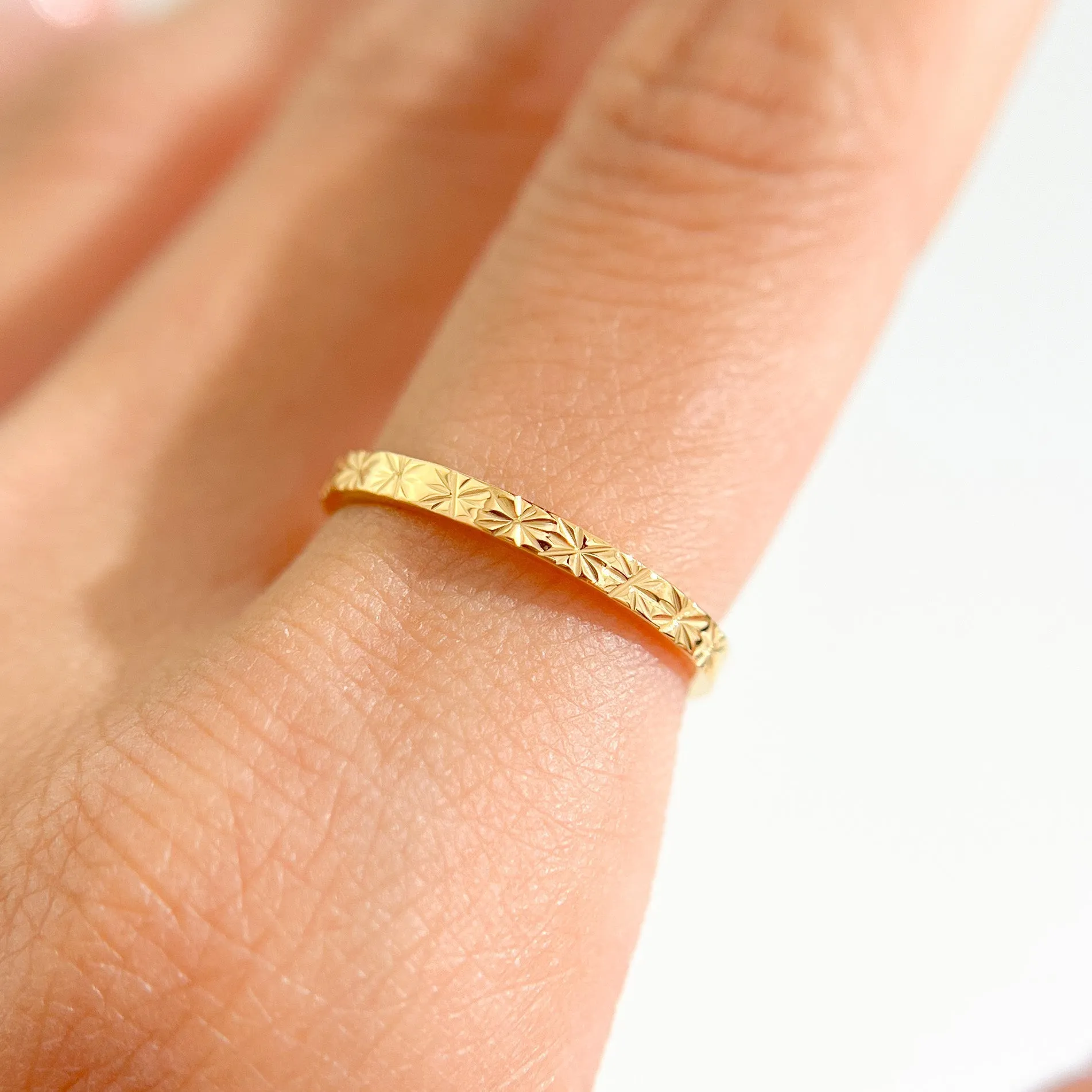 Sunburst Band Gold Ring sold by Flaire & Co. product image thumbnail 2