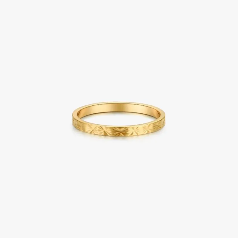 Sunburst Band Gold Ring sold by Flaire & Co.