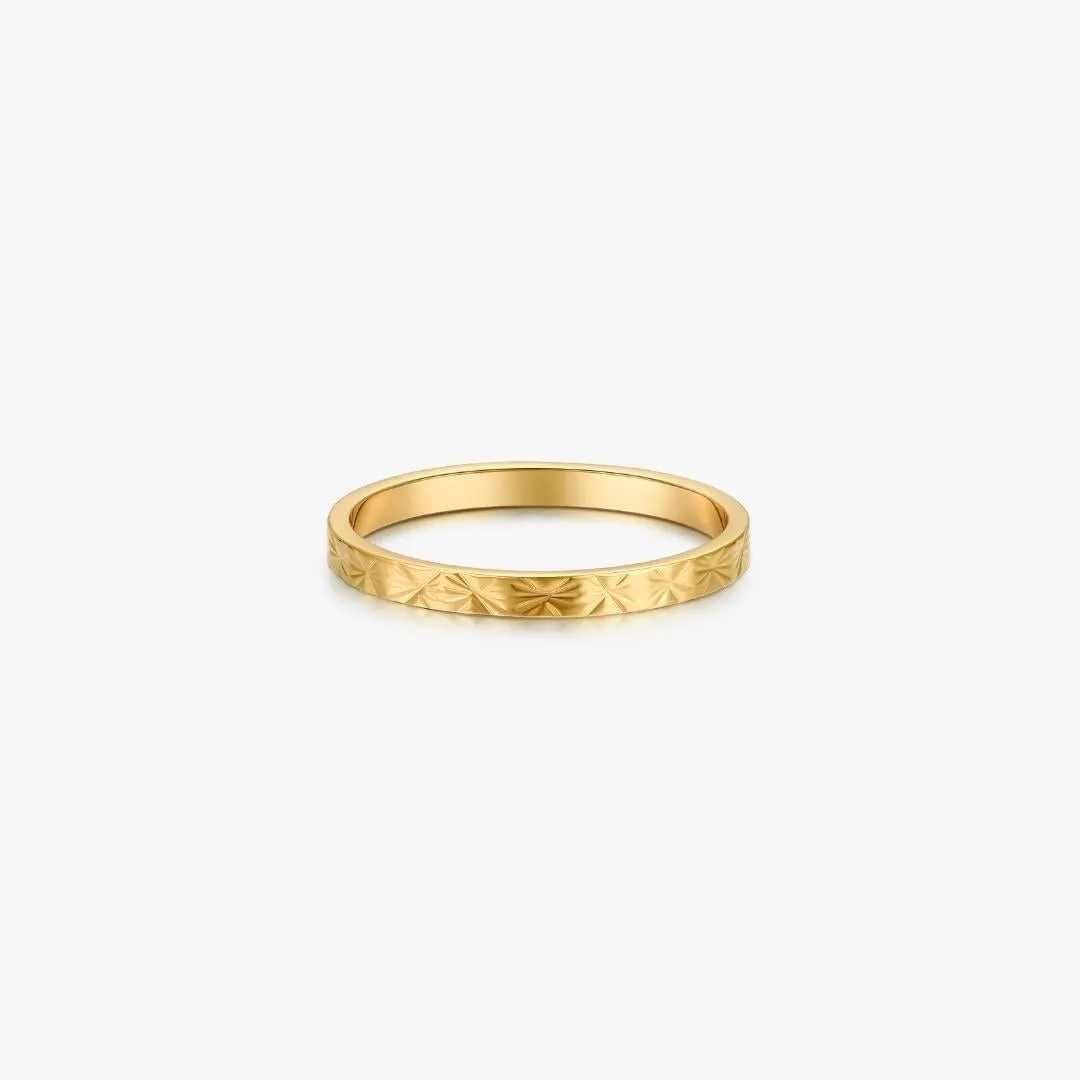 Sunburst Band Gold Ring sold by Flaire & Co.