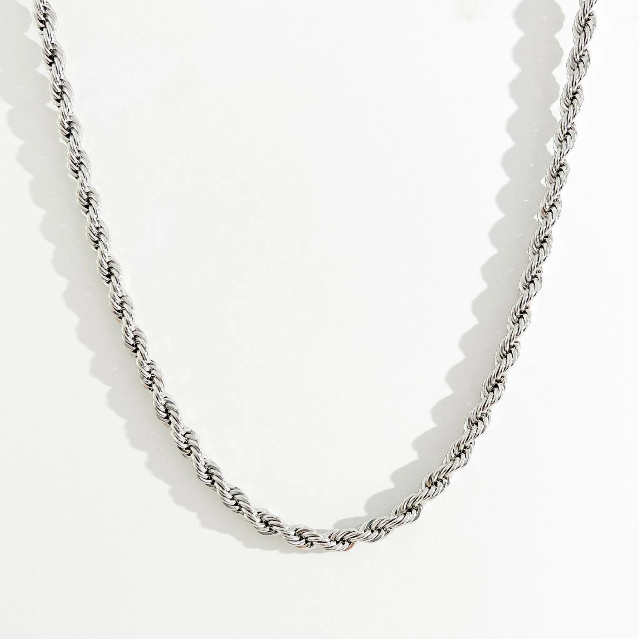 Kassidy Thick Rope Chain in Silver (Unisex) sold by Flaire & Co.