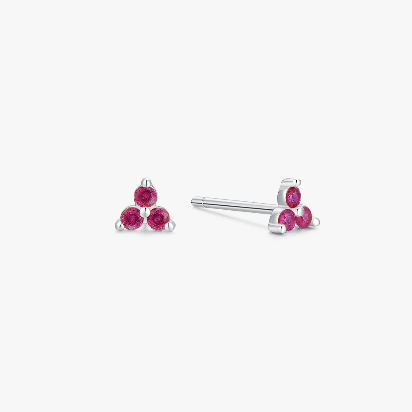 Fuchsia Twinkle Sterling Studs in Silver sold by Flaire & Co.