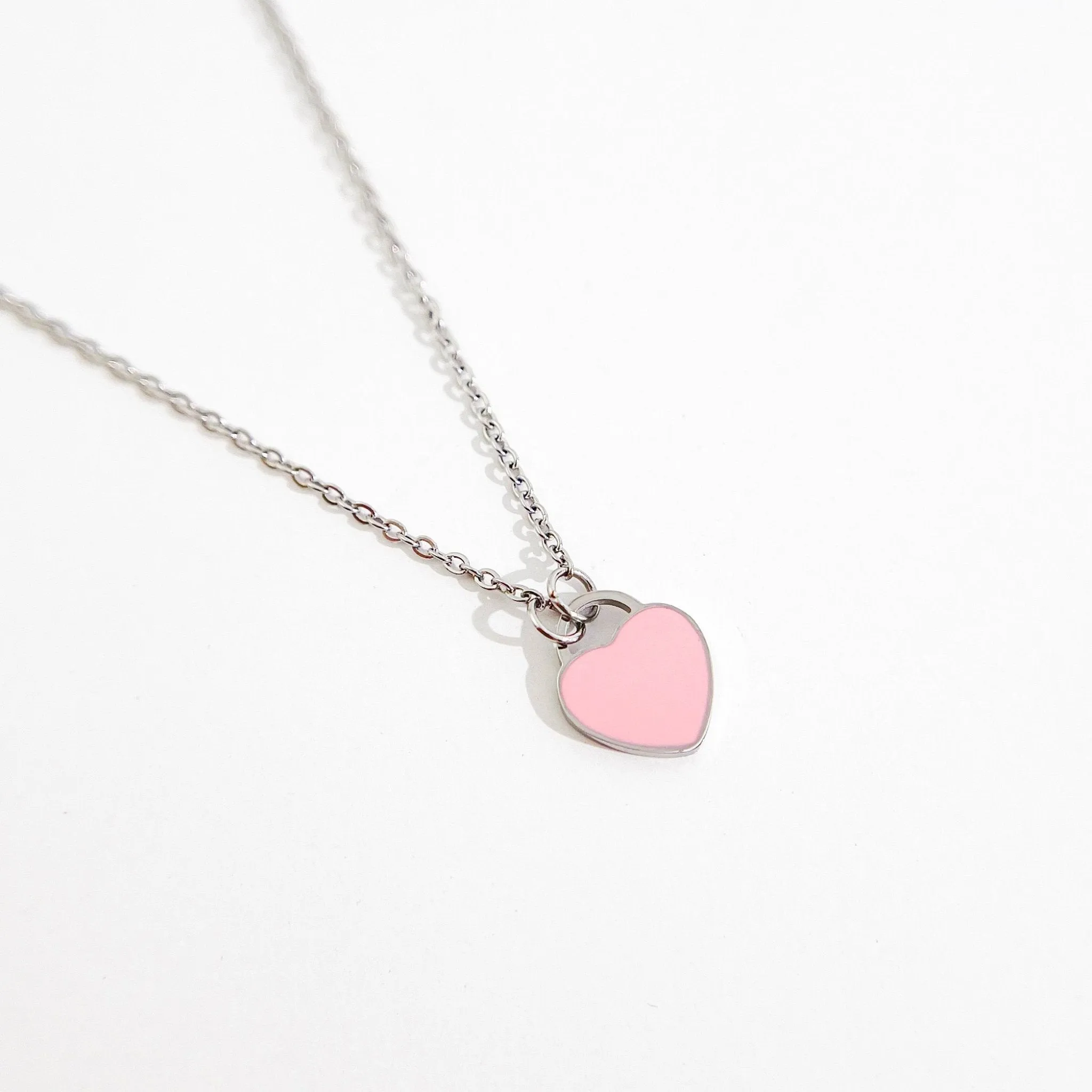 Enamel Heart Necklaces in Silver (Not A Set) sold by Flaire & Co. product image thumbnail 4