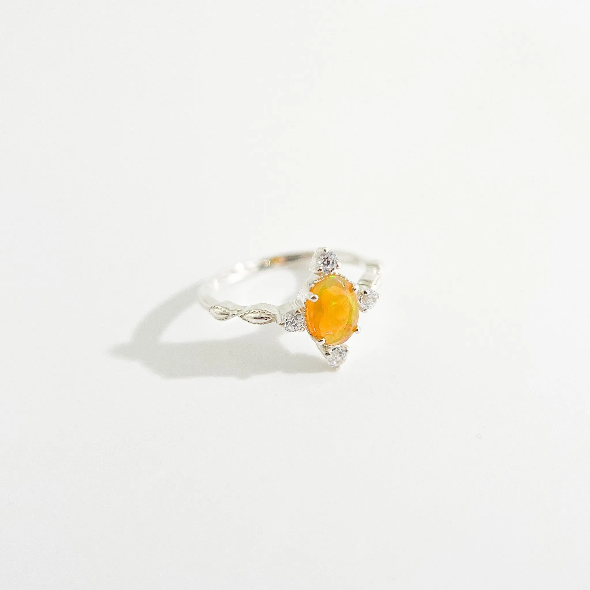 Amaya Orange Opal Sterling Silver Ring sold by Flaire & Co. product image thumbnail 5