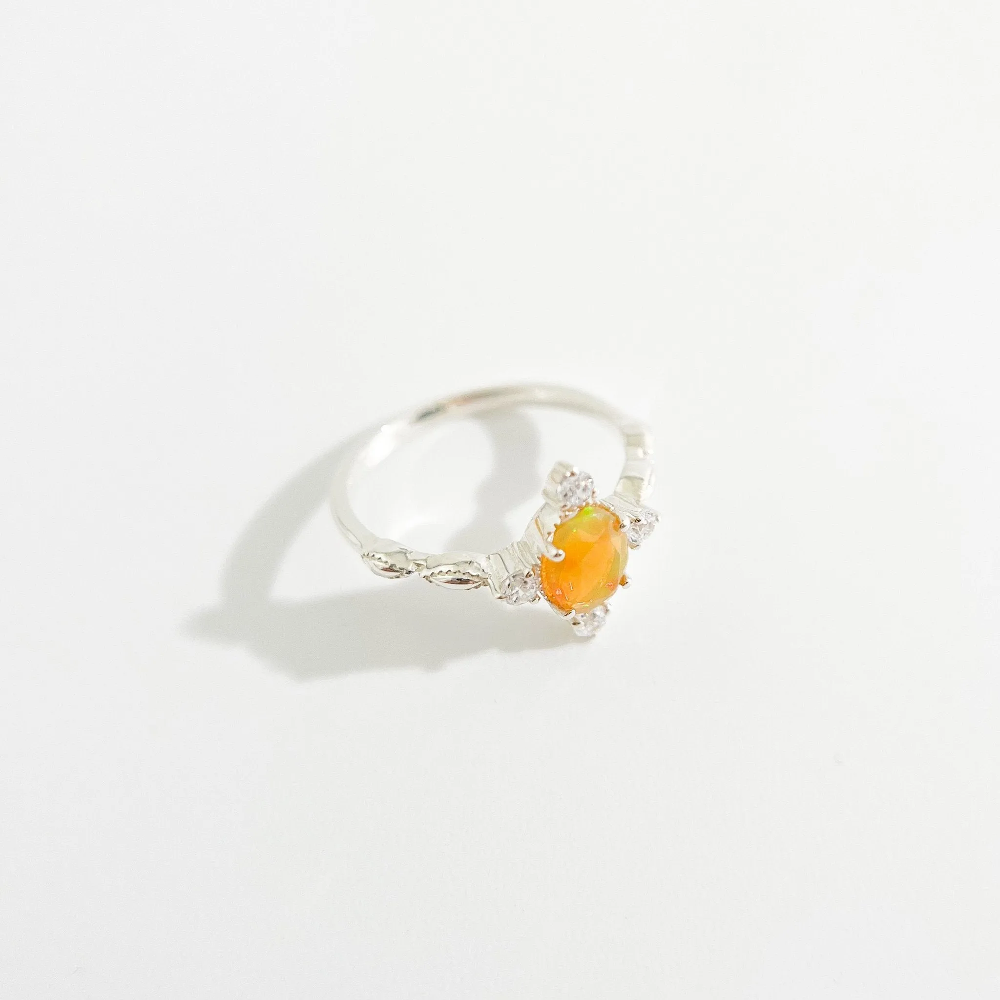 Amaya Orange Opal Sterling Silver Ring sold by Flaire & Co. product image thumbnail 3