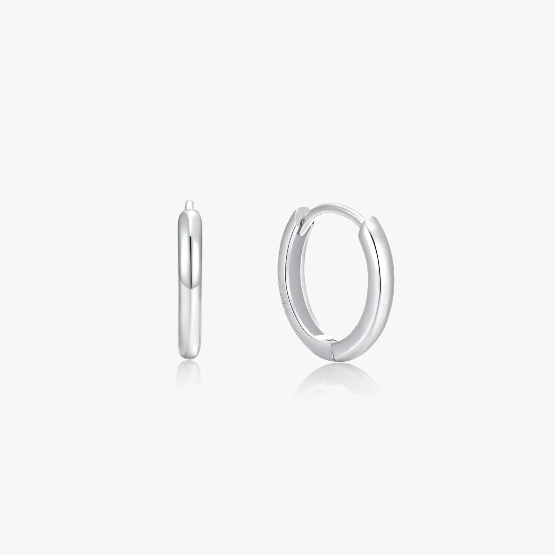 Simple Hoops in Silver sold by Flaire & Co. product image thumbnail 3