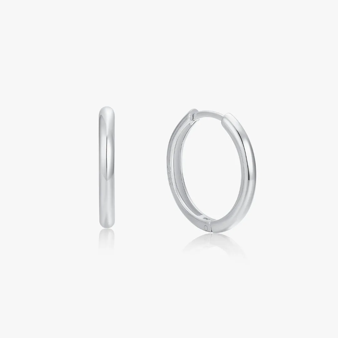Simple Hoops in Silver sold by Flaire & Co. product image thumbnail 4