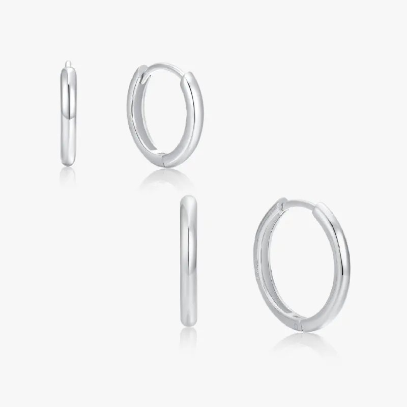 Simple Hoops in Silver sold by Flaire & Co.
