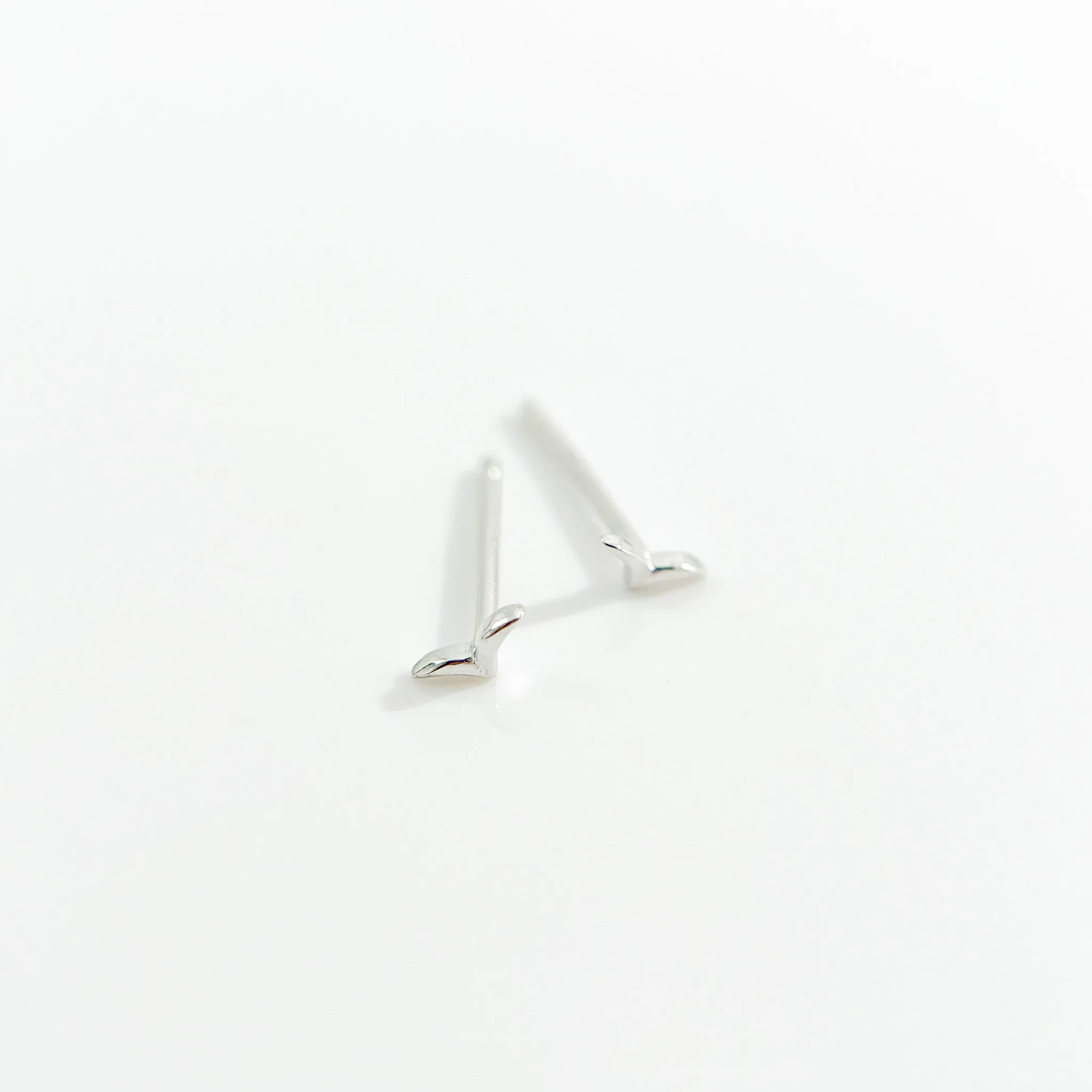 Micro Seagull Studs in Silver sold by Flaire & Co. product image thumbnail 3