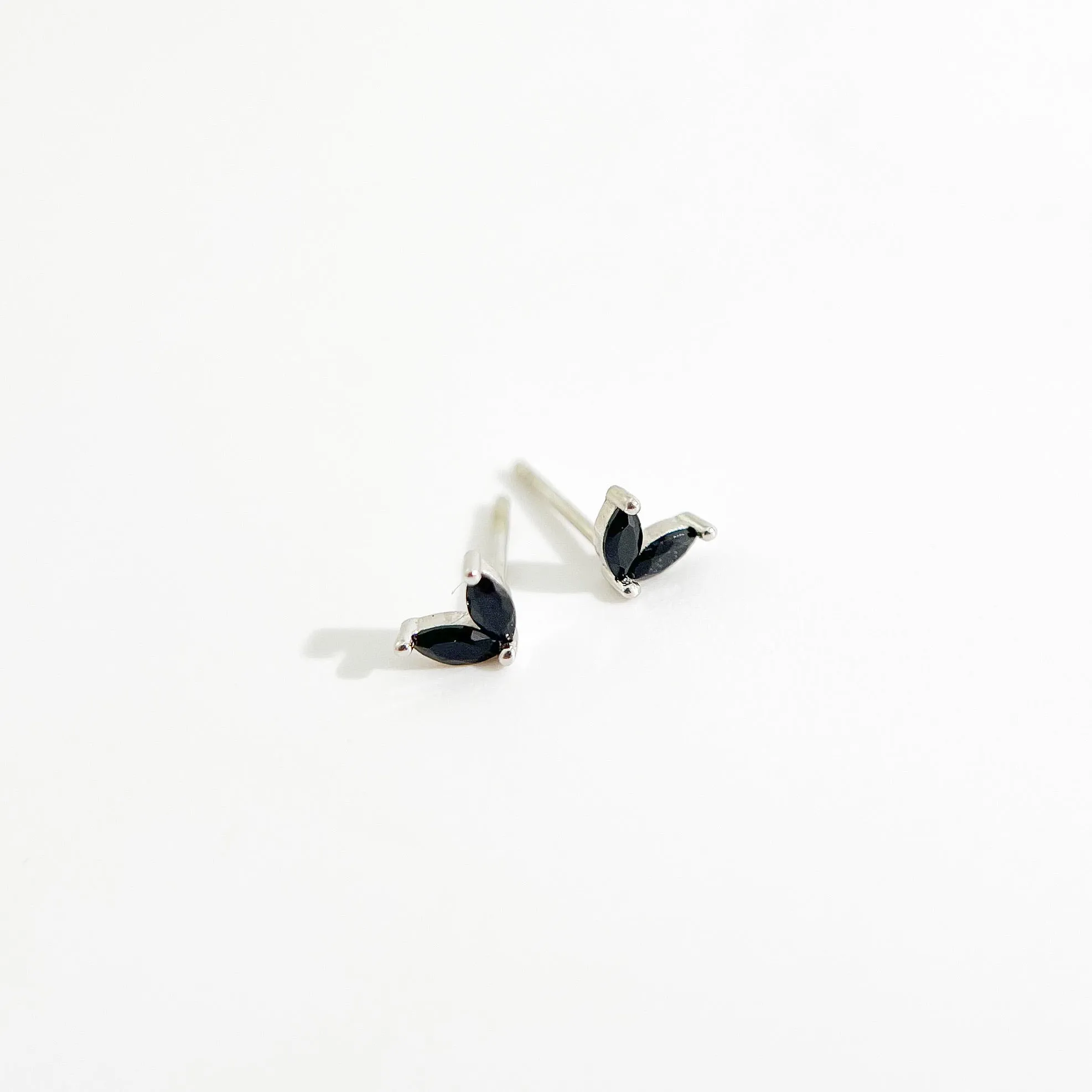 Black Sprout Sterling Studs in Silver sold by Flaire & Co. product image thumbnail 5