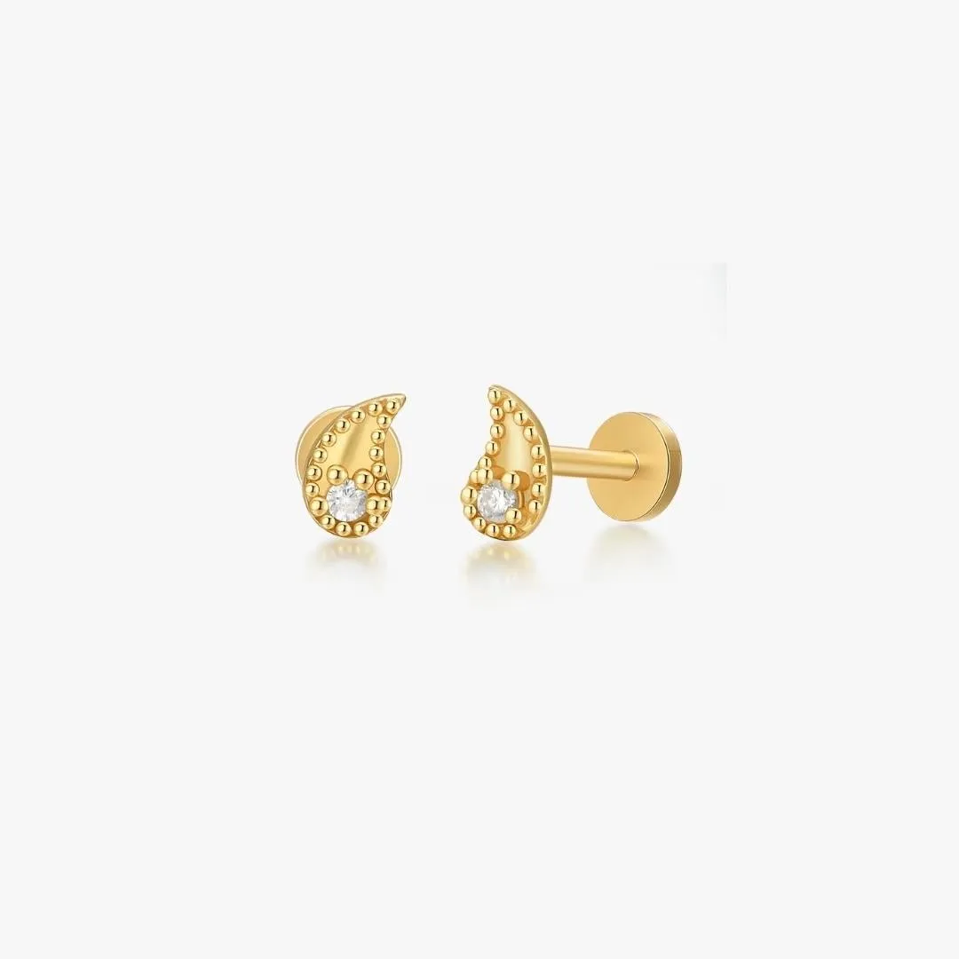 Paisley Threadless Flat Back Stud sold by Flaire & Co. product image thumbnail 5