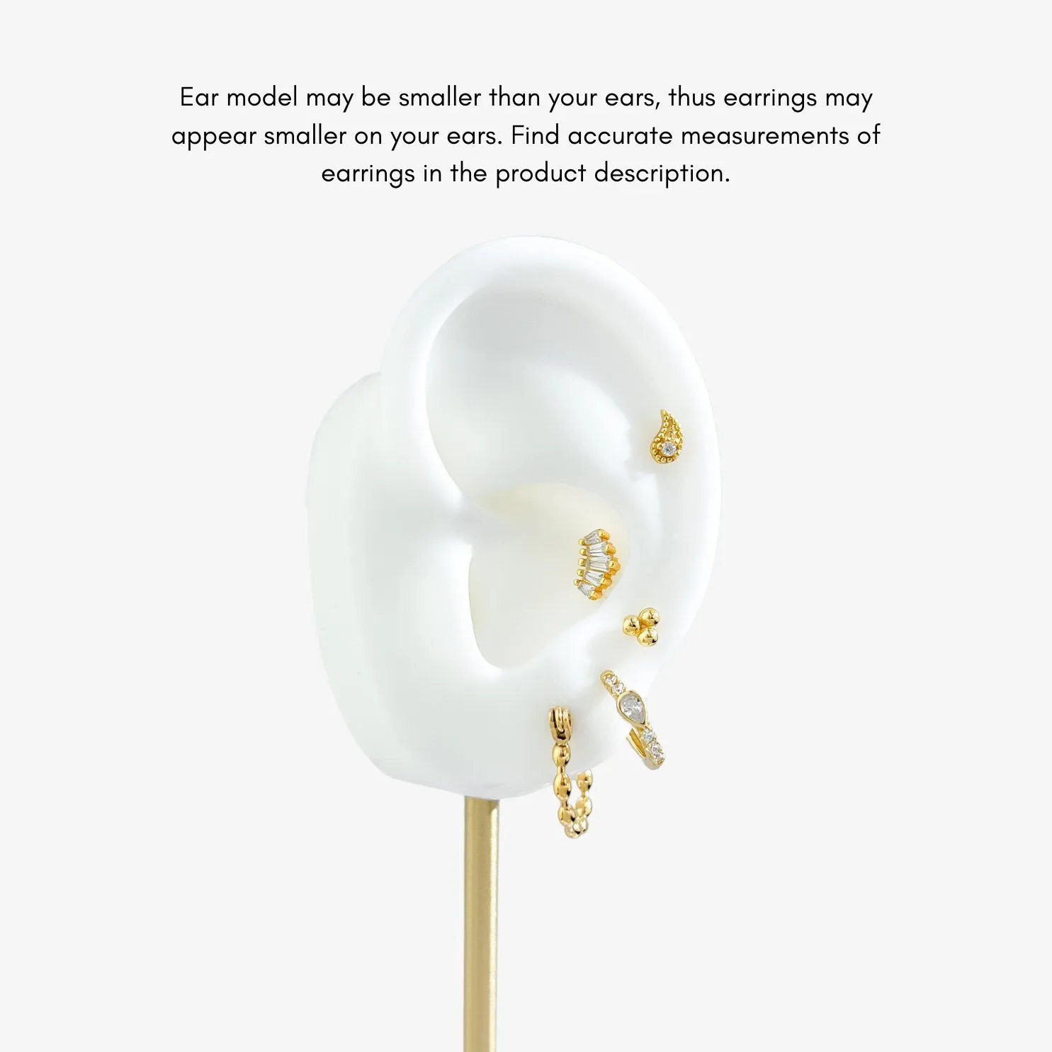 Paisley Threadless Flat Back Stud sold by Flaire & Co. product image thumbnail 3