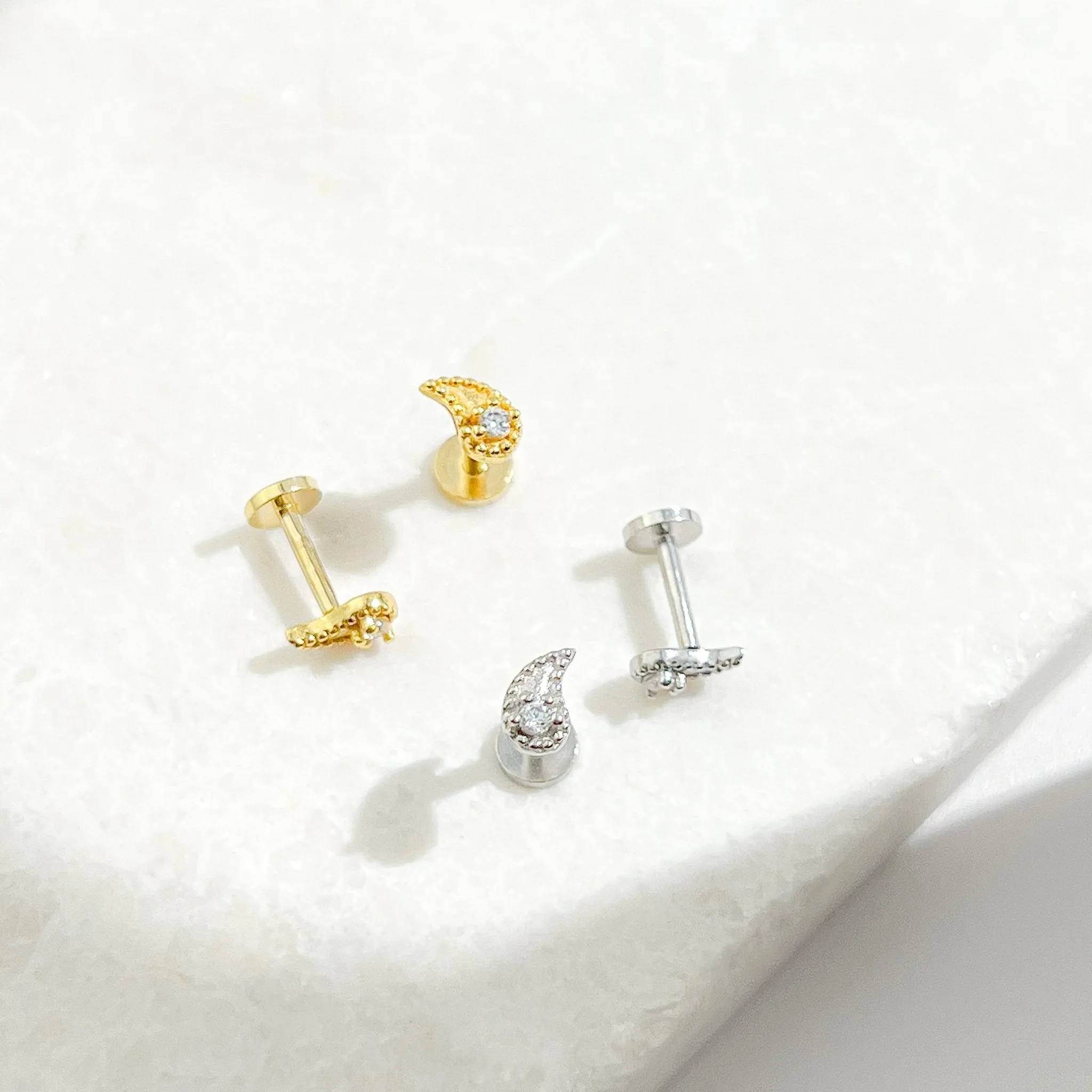 Paisley Threadless Flat Back Stud sold by Flaire & Co.