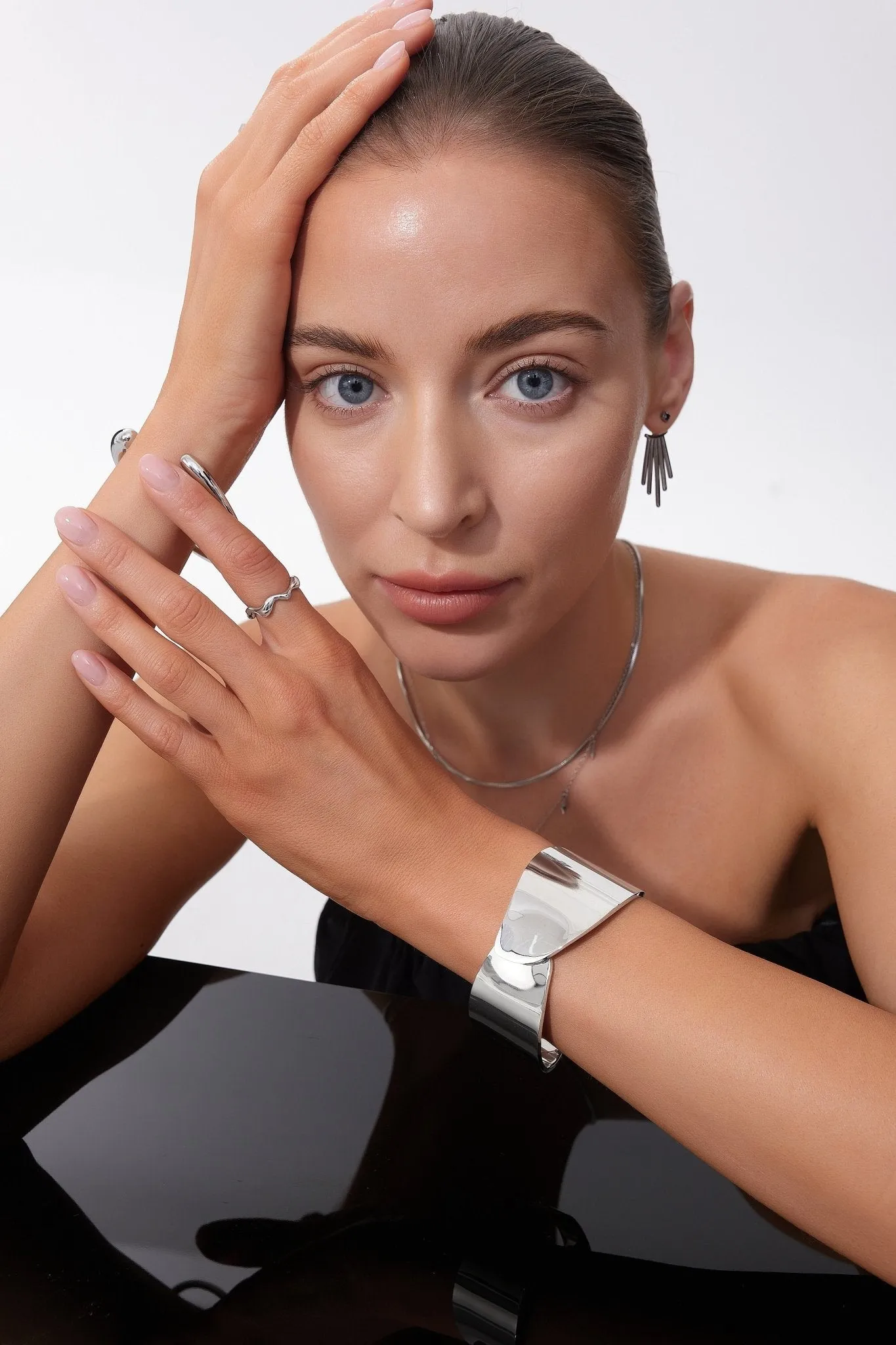 Chunky Cross Cuff Bracelet (Greek Inspired Collection) sold by Flaire & Co. product image thumbnail 2