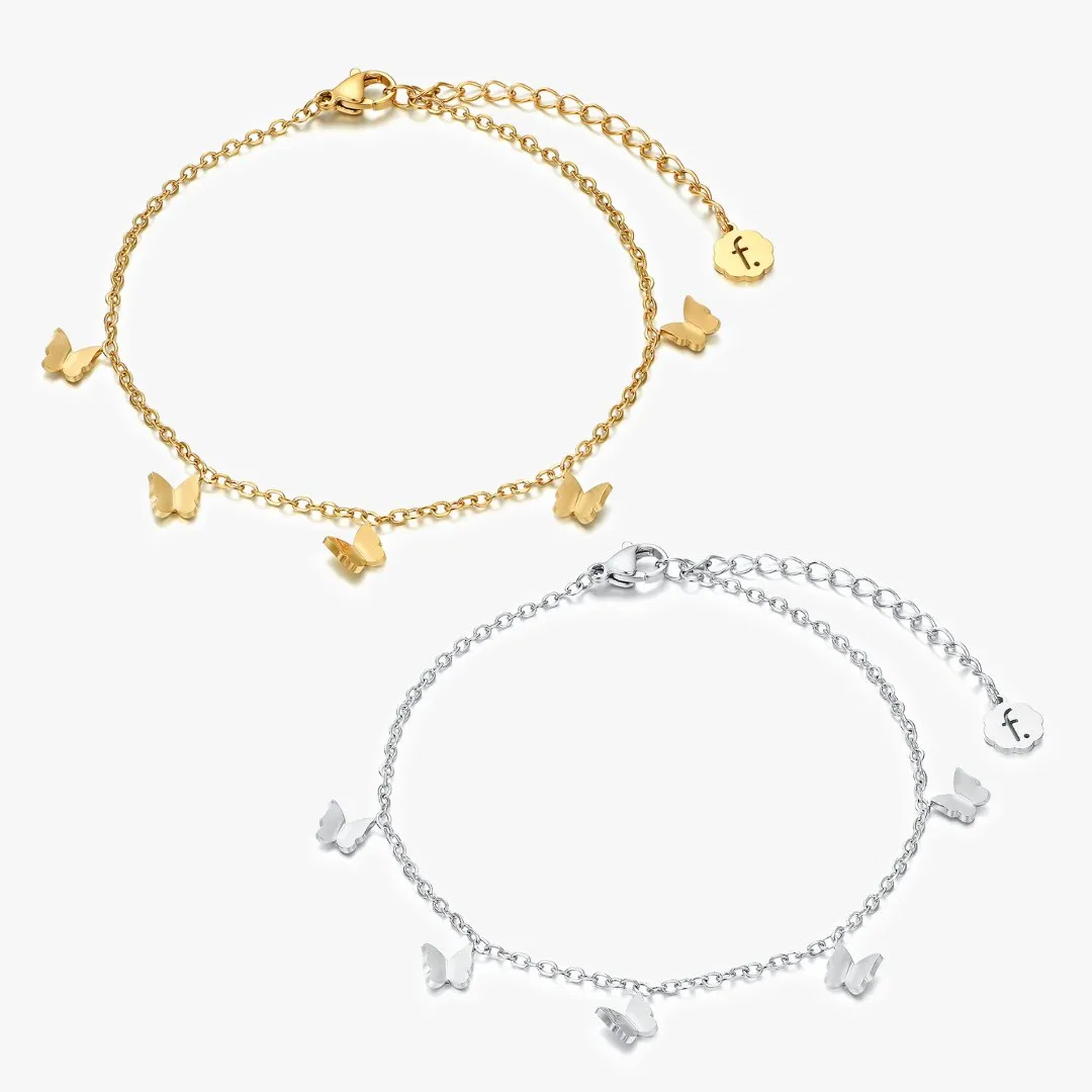 Dangling Butterfly Anklet sold by Flaire & Co.