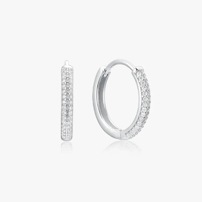 Adele Hoops in Silver sold by Flaire & Co.