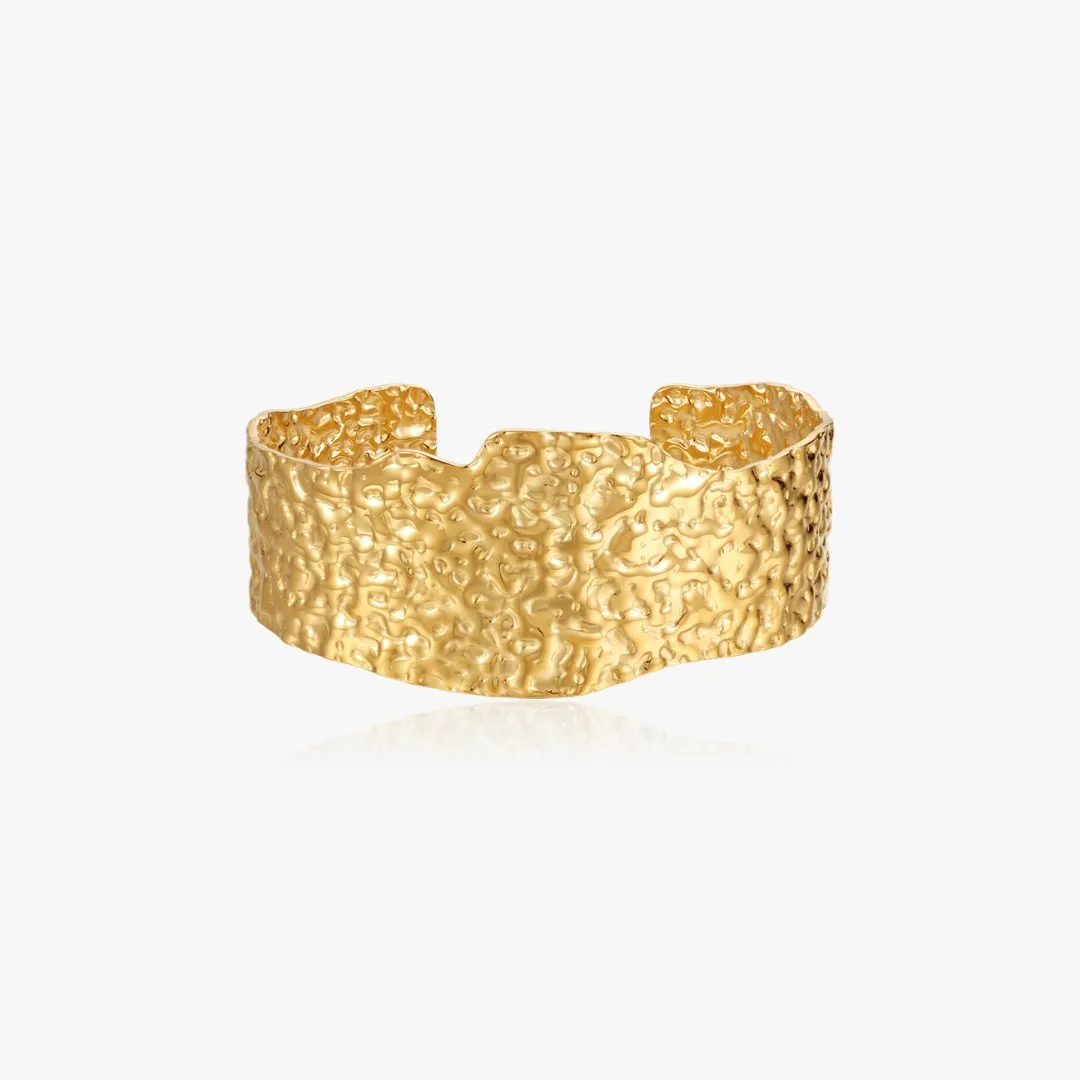 Thick Hammered Cuff Bracelet (Greek Inspired Collection) sold by Flaire & Co.