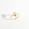 Tear Drop Gem Ring in Gold sold by Flaire & Co.